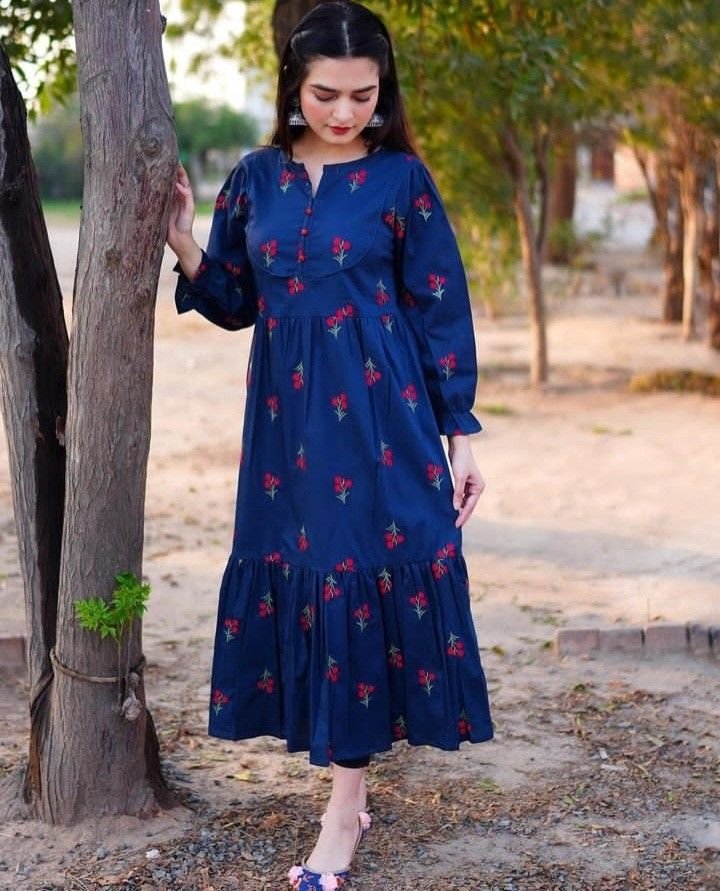 Stunning Cotton Long Frocks for Girls