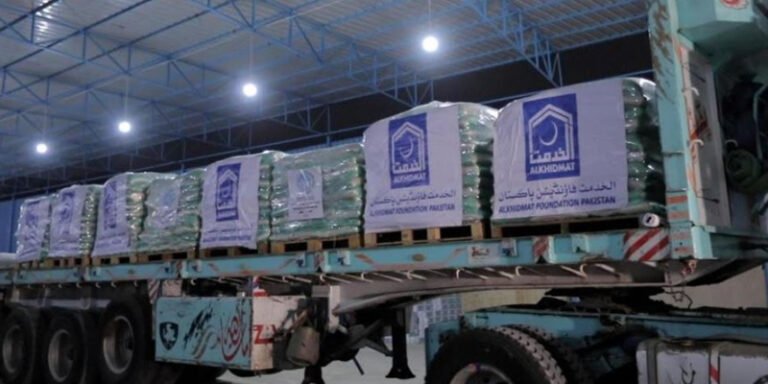 الخدمت فائونڈیشن نے رمضا ن کے آغاز پر 15ہزار خاندانوں کیلئے فوڈ پیکیج غزہ روانہ کردیا